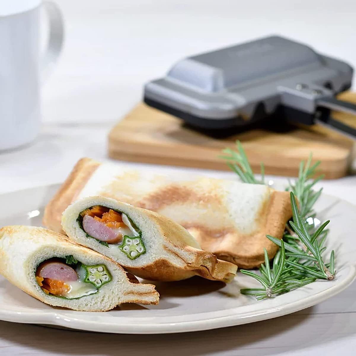 Hot Dog Press - Breakfast Sandwich Maker, 4w1h sandwich maker,
