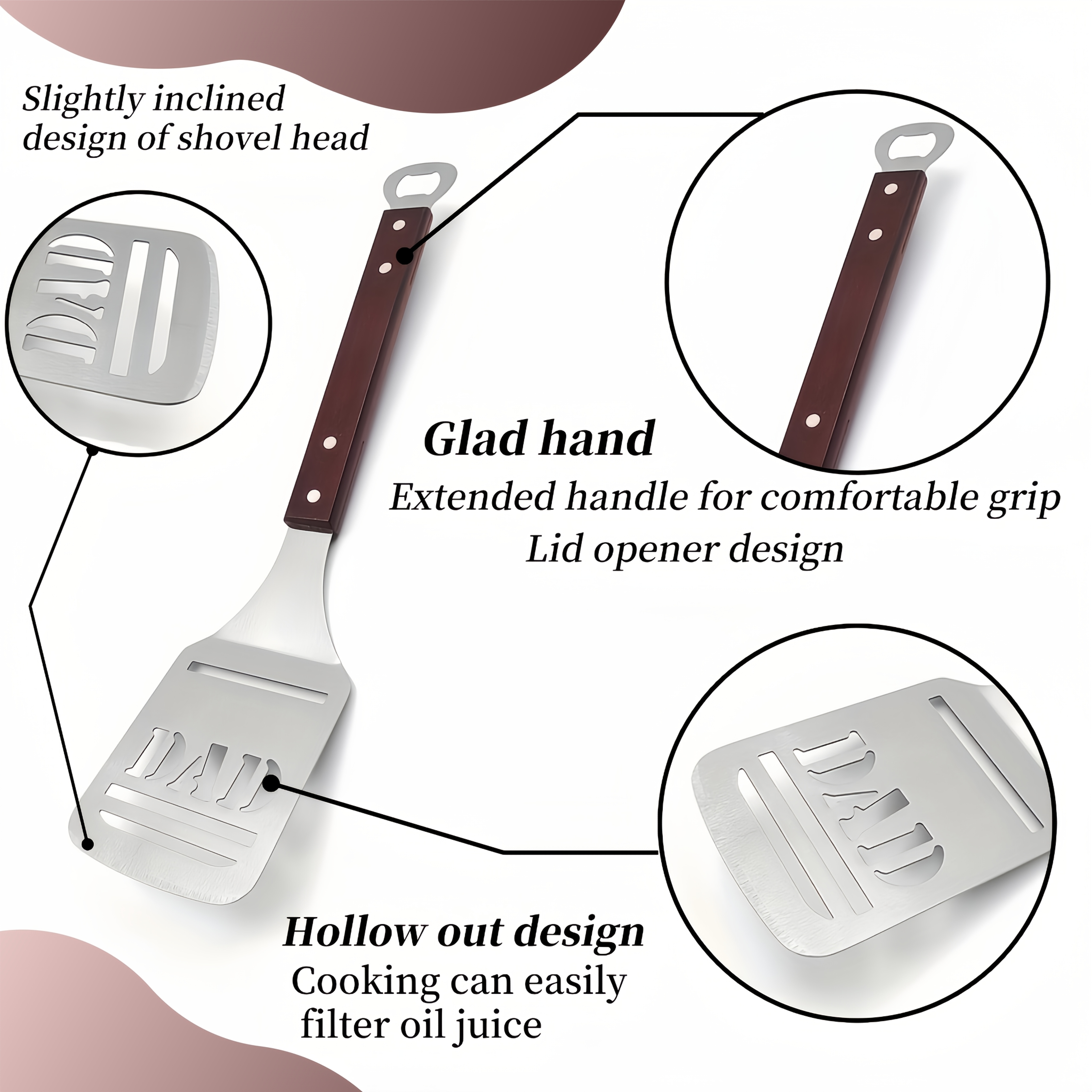 Stainless Steel BBQ Spatula wi – обзор и цена Okonomiyaki Spatula