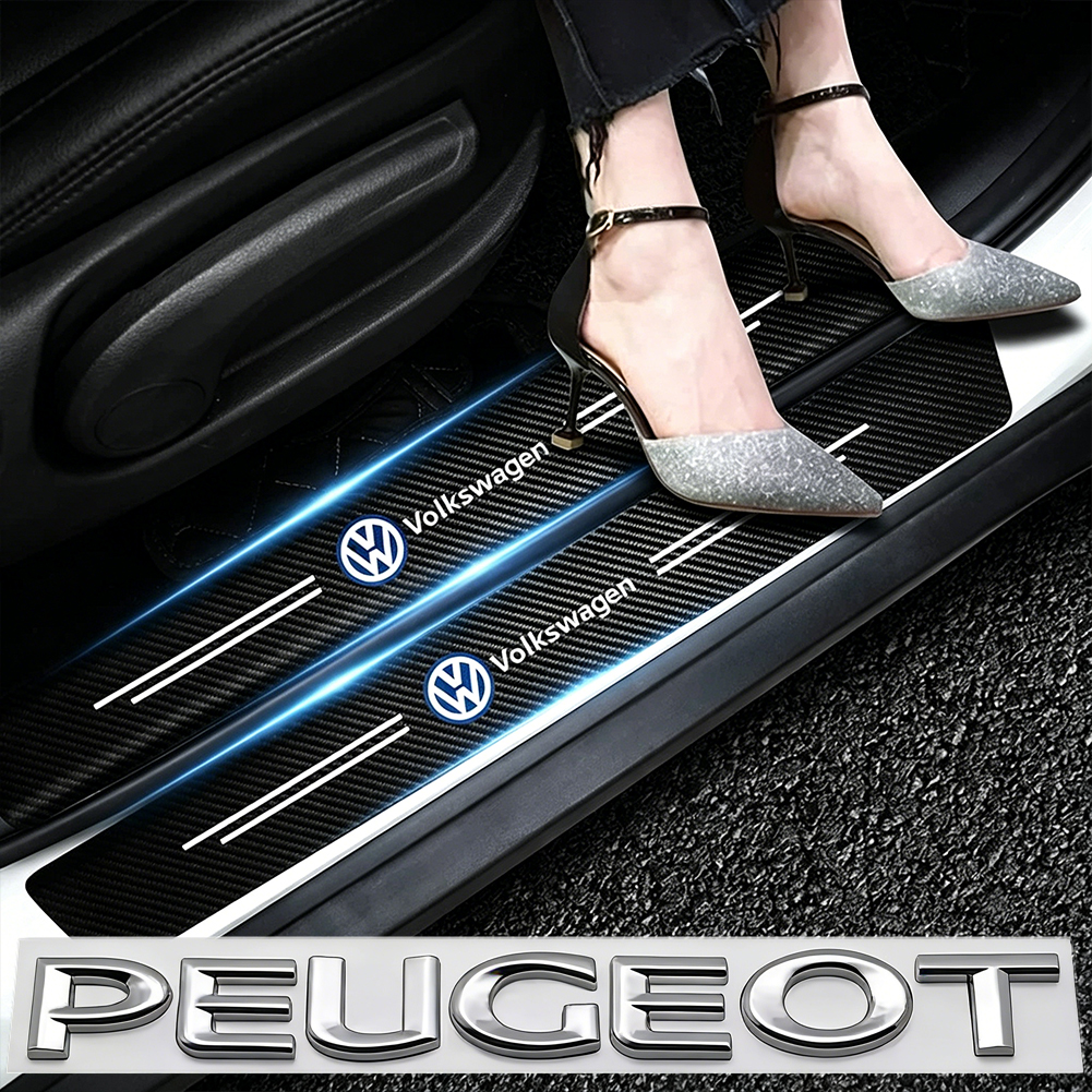 1/4/5Pcs Car Door Sill Scuff P – обзор и цена Crepe Pan Carbon