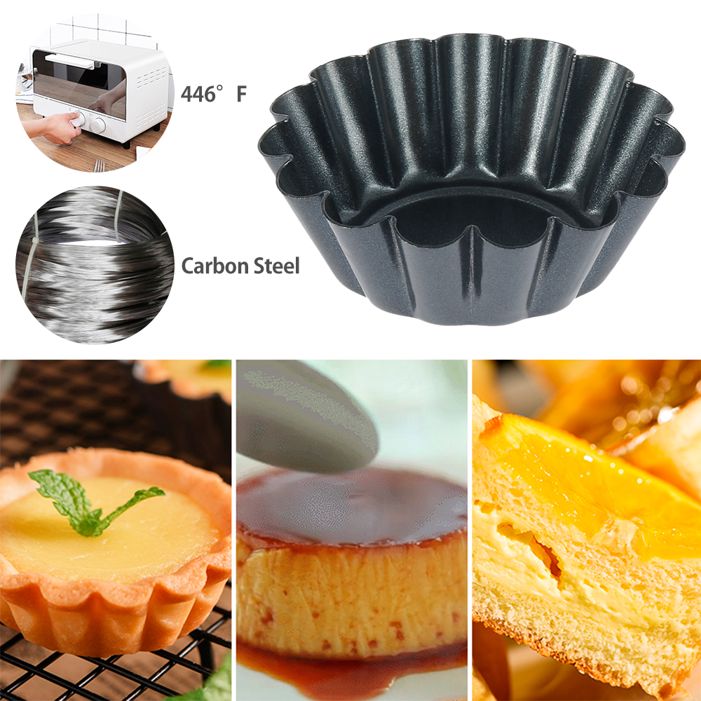 12Pcs Pan Mold Tart Quiche Fla – обзор и цена Egg Waffle Pan