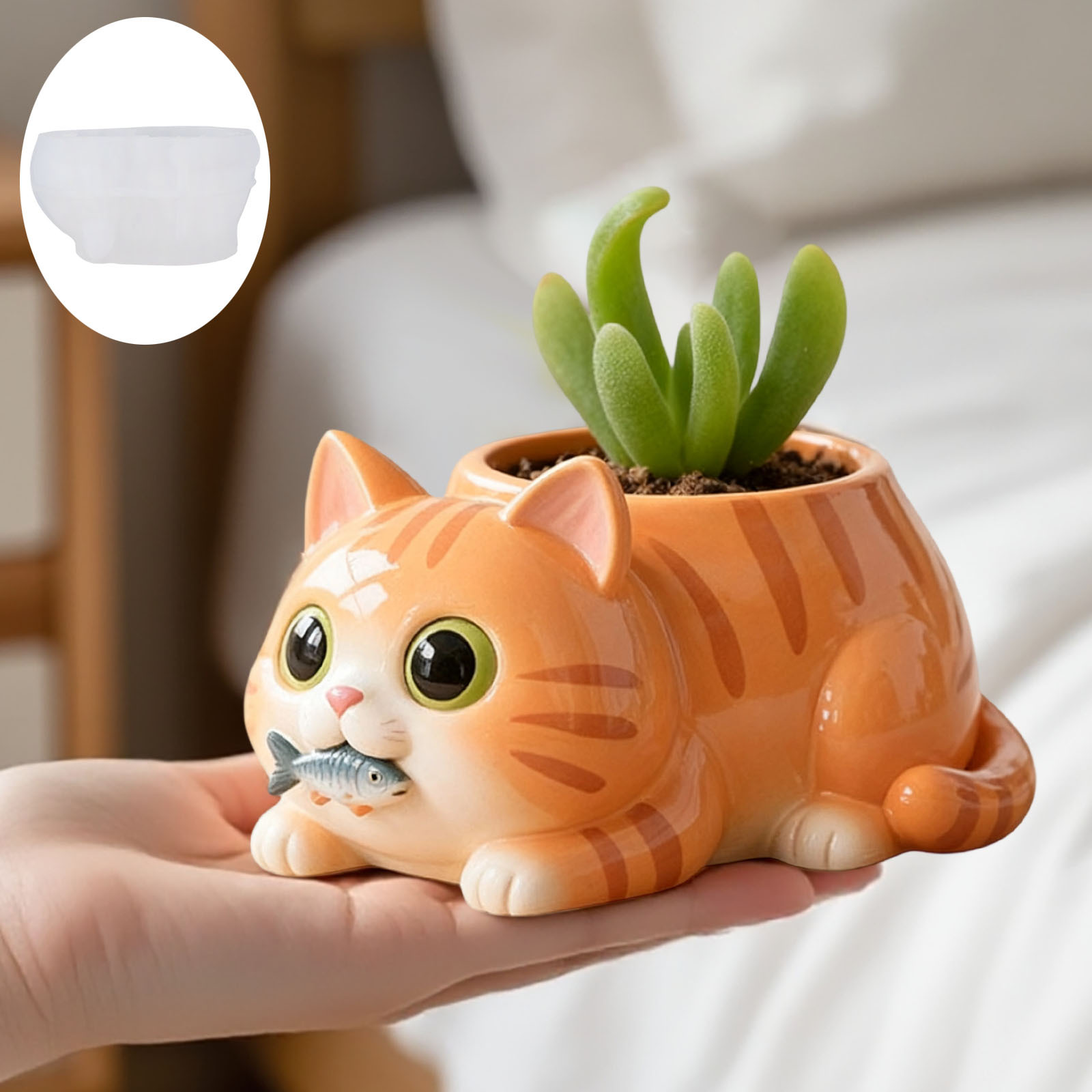 Cat Eating Fish Flower Pot Sil – обзор и цена Potsticker Mold