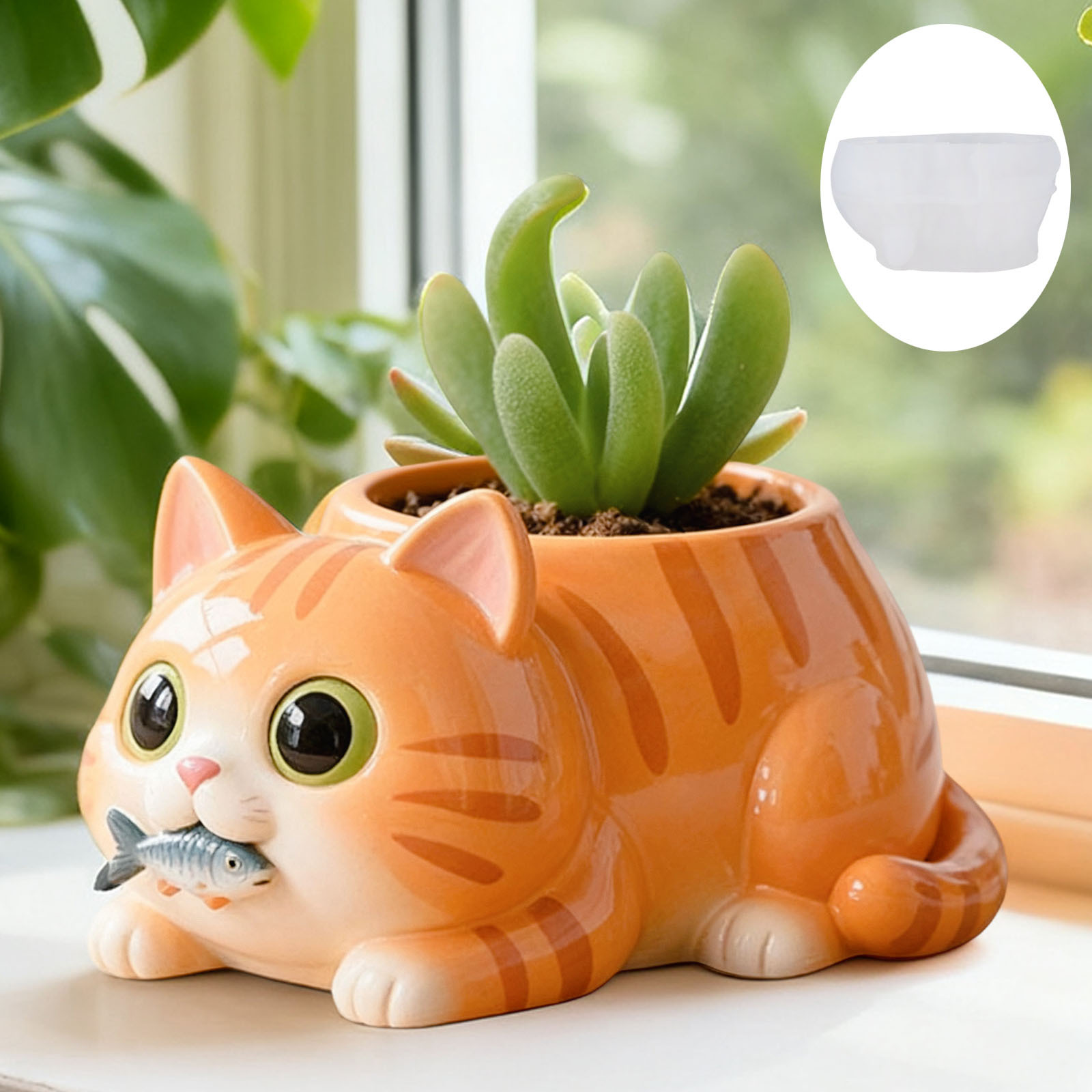 Cat Eating Fish Flower Pot Sil – обзор и цена Potsticker Mold