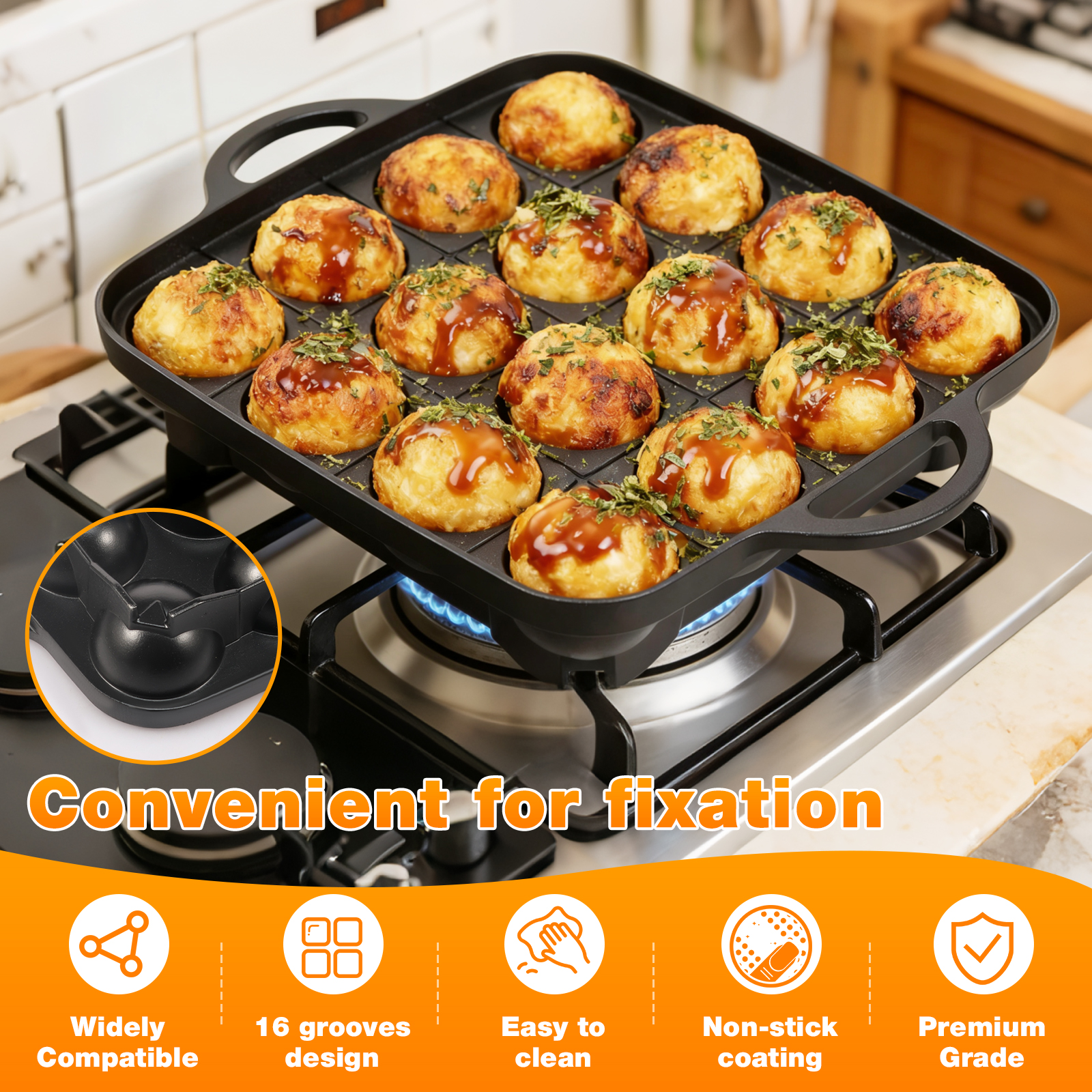 Takoyaki Pan 16 Hole Octopus B – обзор и цена Takoyaki Grill Plate