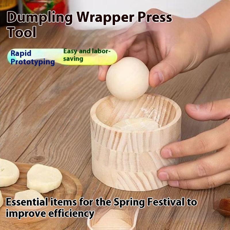 1 Set Wooden Dumpling Maker -  – обзор и цена Dumpling Press Set