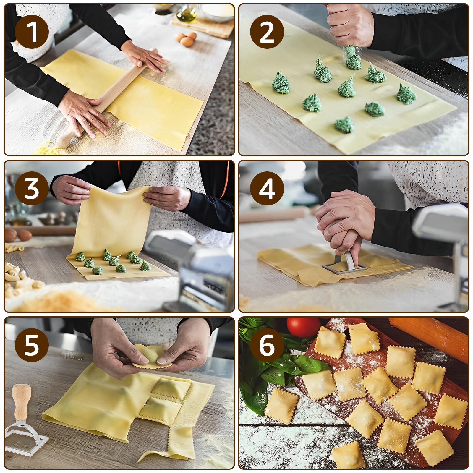 6Pcs Ravioli Maker Set Ravioli – обзор и цена Dumpling Press Set