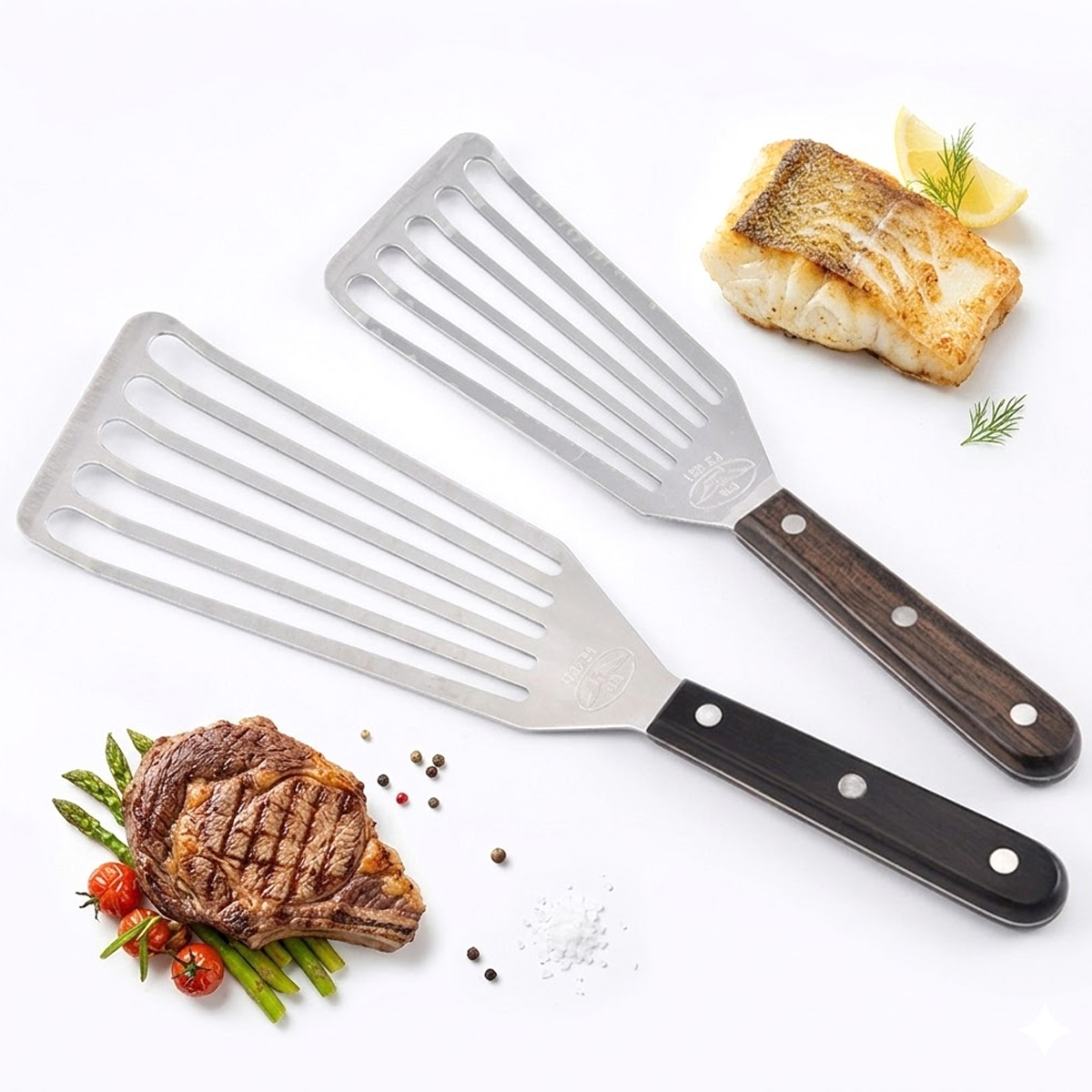 Fish Spatula, Stainless Steel  – обзор и цена Okonomiyaki Spatula