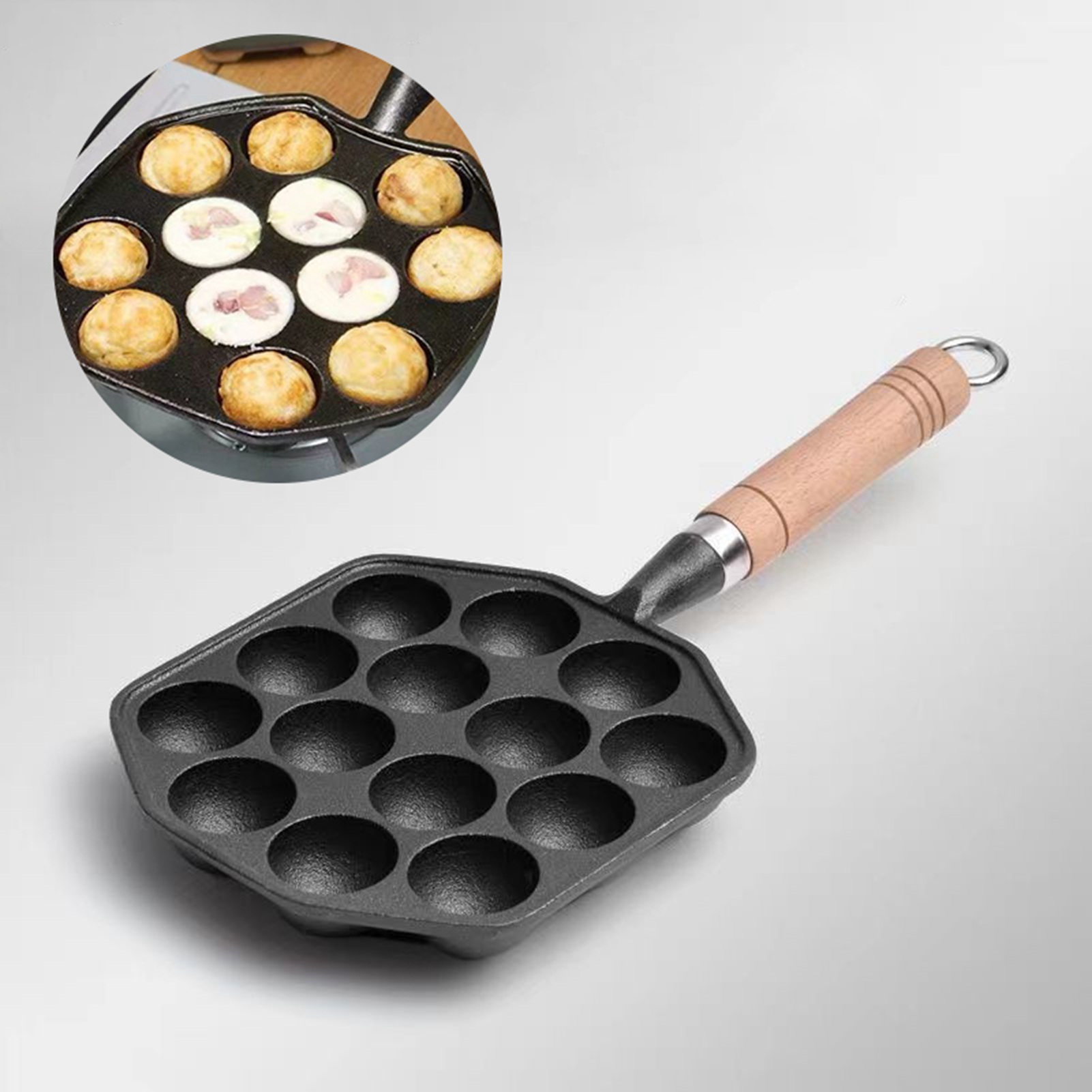 14 Holes Takoyaki Pan Nonstick – обзор и цена Mini Pancake Griddle