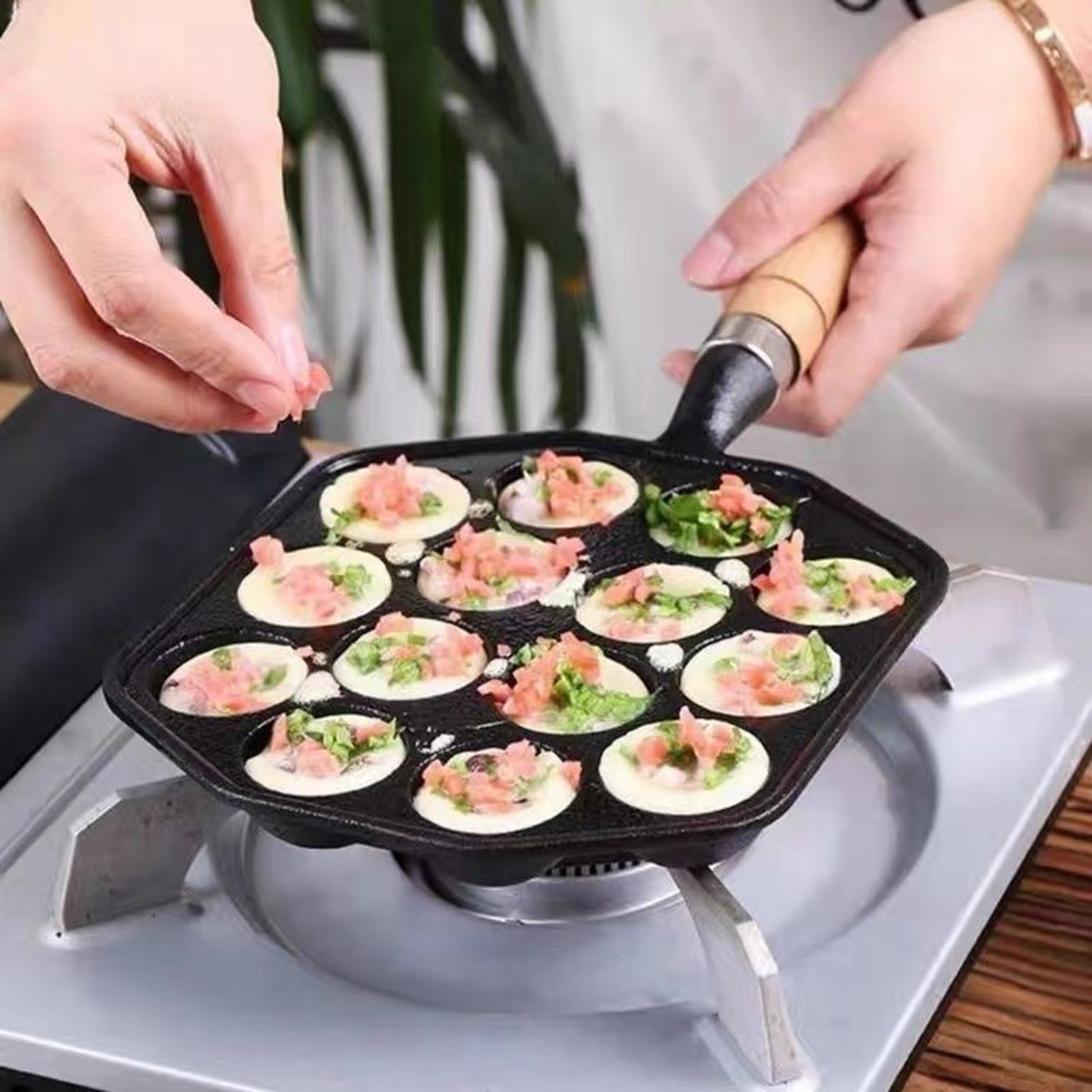 14 Holes Takoyaki Pan Nonstick – обзор и цена Mini Pancake Griddle