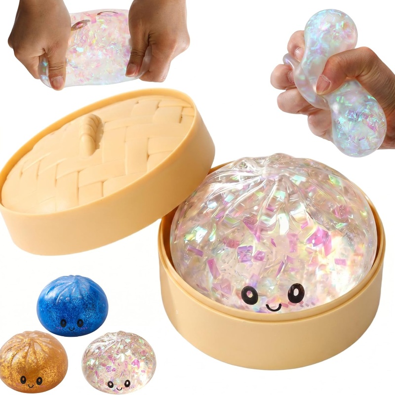 Glitter Bao Bun Squeeze Toy Ka – обзор и цена Bao Steamer Bamboo