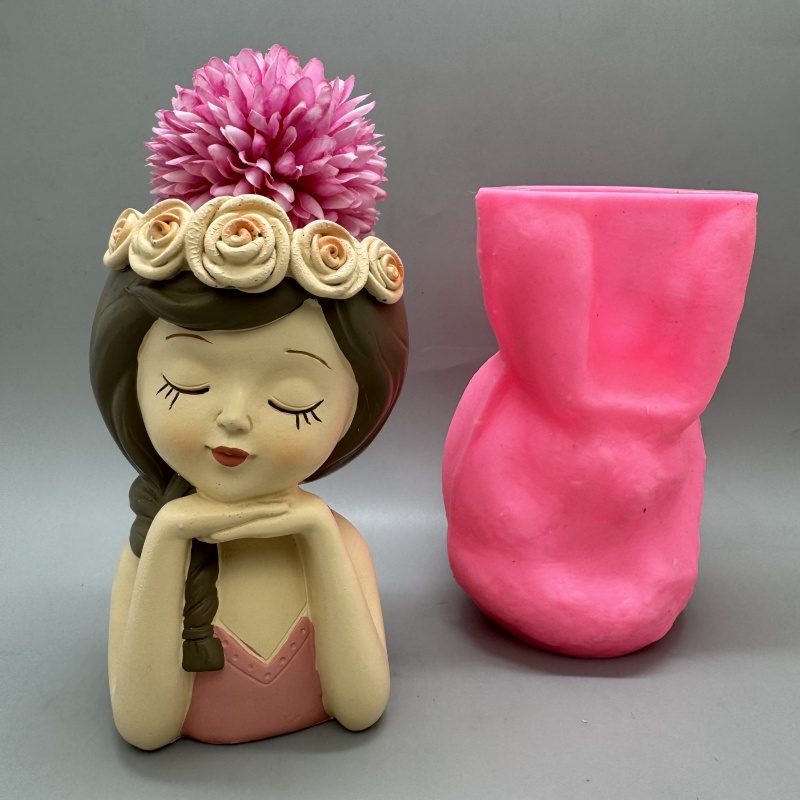Cute girl flower pot silicone  – обзор и цена Potsticker Mold