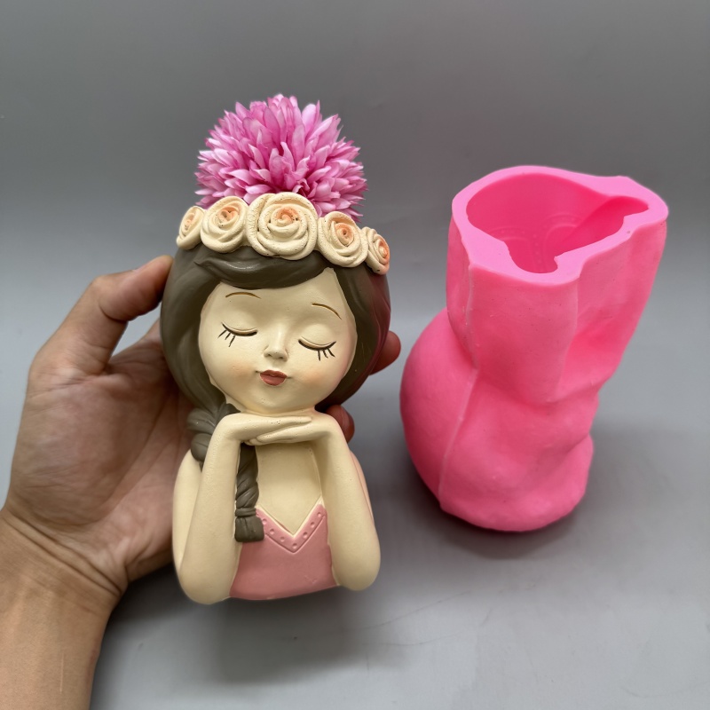 Cute girl flower pot silicone  – обзор и цена Potsticker Mold
