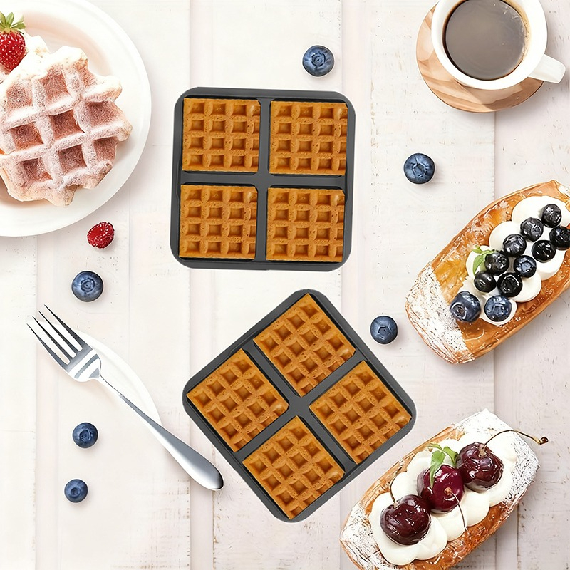 Square Waffle Mold, Non-Stick  – обзор и цена Egg Waffle Pan