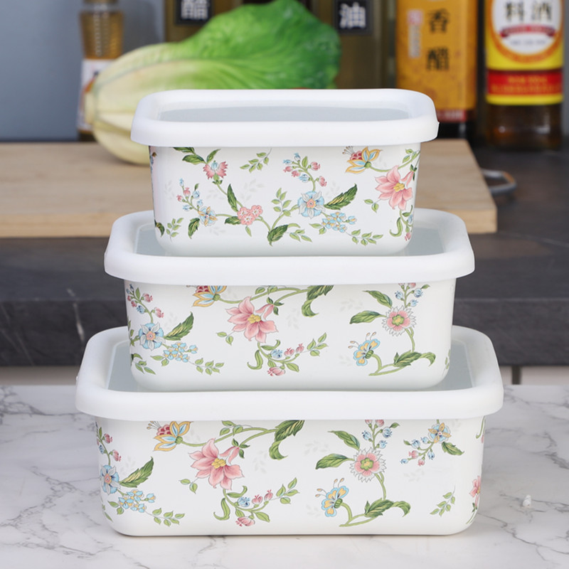 Enamel Salad Fruit Square Bowl – обзор и цена Dim Sum Basket