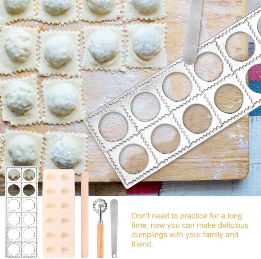 12-Hole Ravioli Press Mold Set – обзор и цена Dumpling Press Set