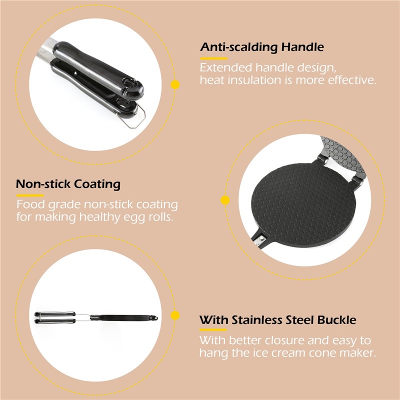 22cm Non-Stick Egg Roll Waffle – обзор и цена Egg Waffle Pan