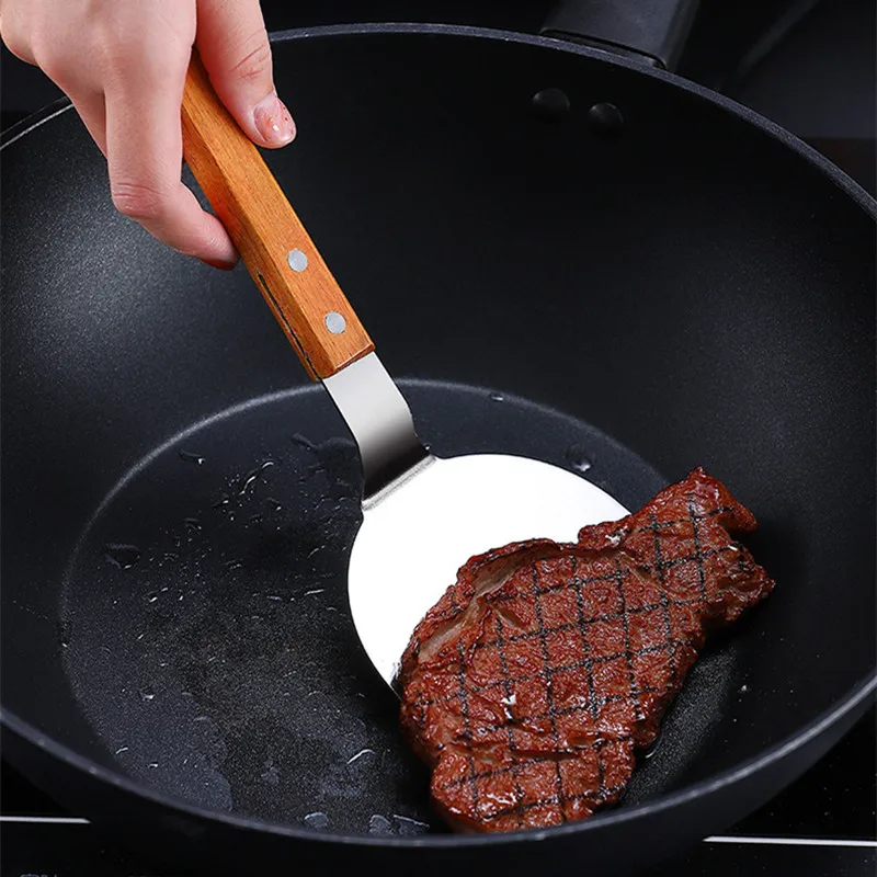 Stainless Steel Wooden Handle  – обзор и цена Okonomiyaki Spatula