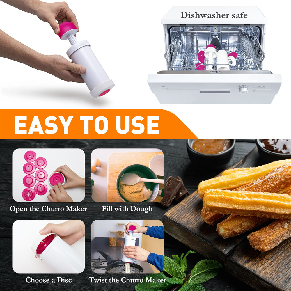 DIY Manual Cookie Press Maker  – обзор и цена Churros Maker Gun