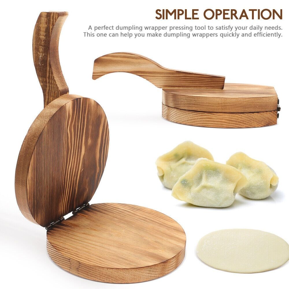 Wooden Dough Presser Chapati P – обзор и цена Dumpling Press Set