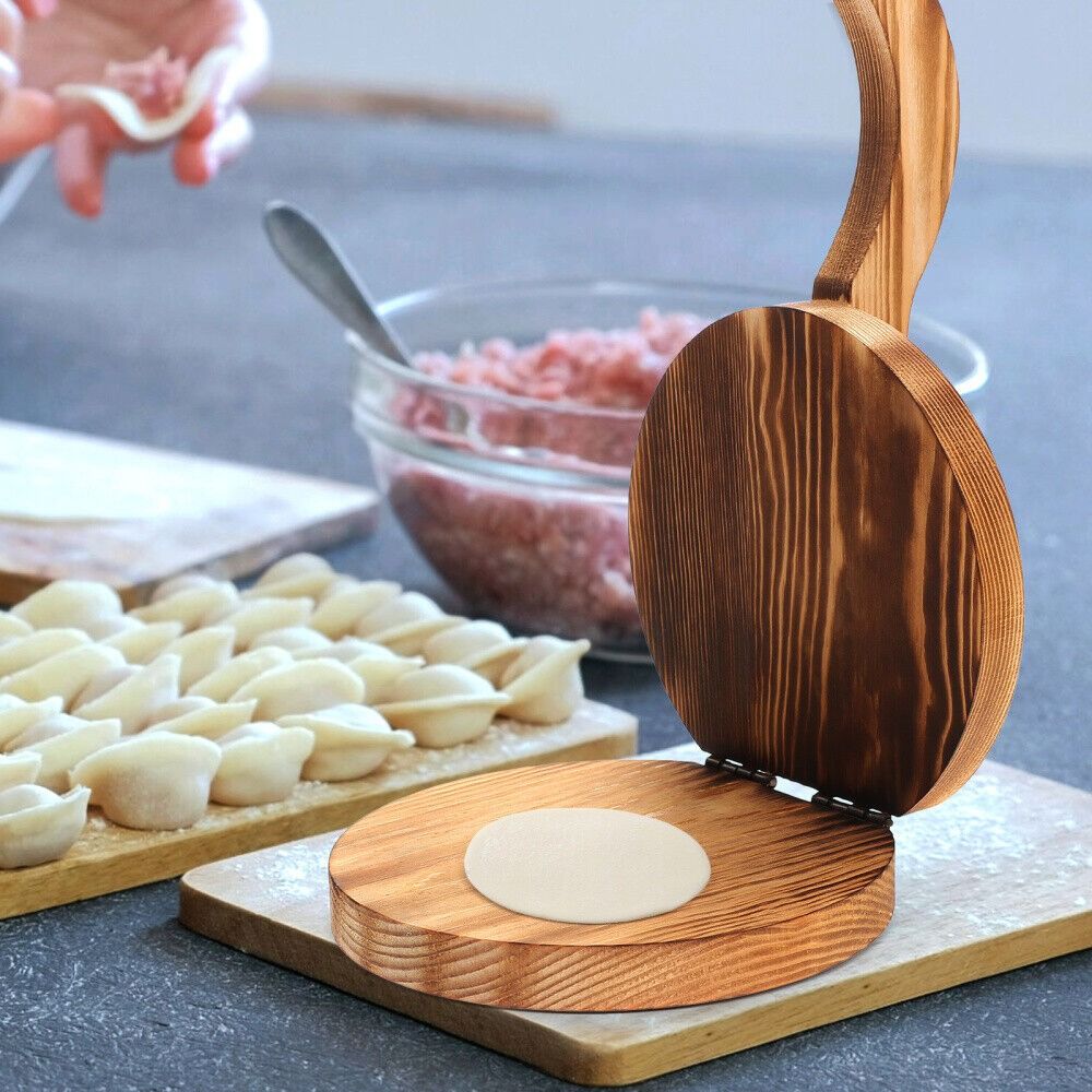 Wooden Dough Presser Chapati P – обзор и цена Dumpling Press Set