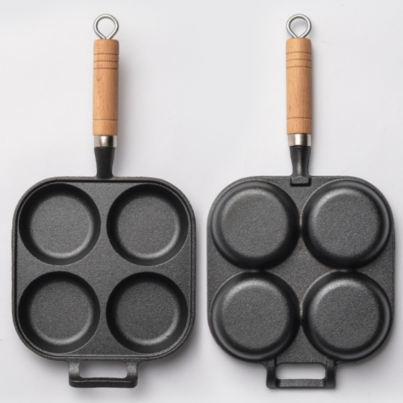 JUSTINLAU 2/4-Hole Cast Iron O – обзор и цена Egg Waffle Pan