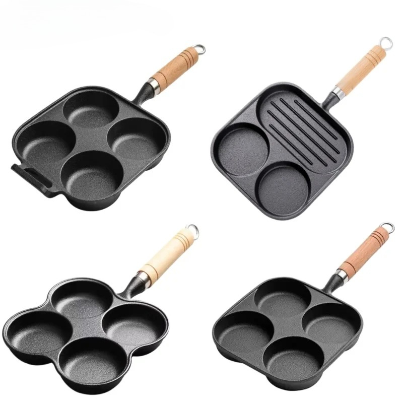 JUSTINLAU 2/4-Hole Cast Iron O – обзор и цена Egg Waffle Pan