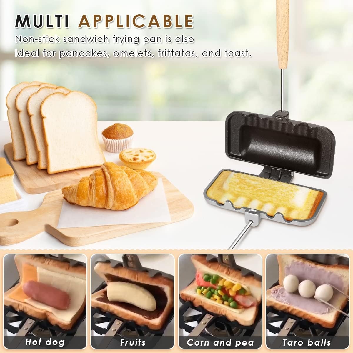 Breakfast Sandwich Maker, 4w1h – обзор и цена Hot Dog Press
