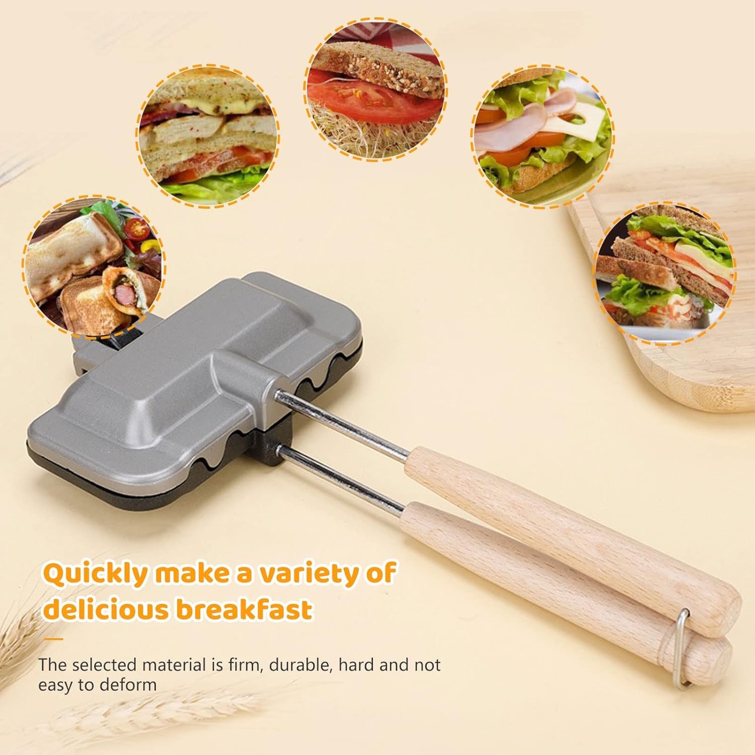 Breakfast Sandwich Maker, 4w1h – обзор и цена Hot Dog Press