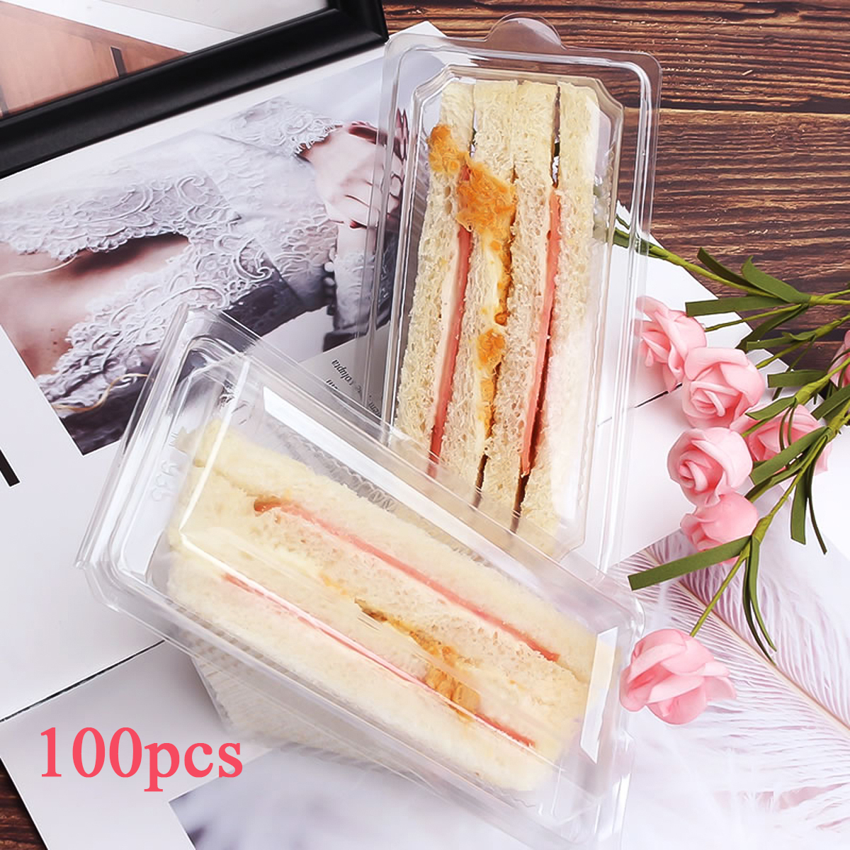 100pcs Sandwich Box Portable D – обзор и цена Spring Roll Wrapper