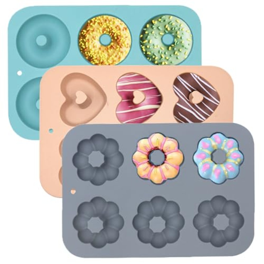 3 Pack Silicone Donut Pan for  – обзор и цена Donut Mold Silicone
