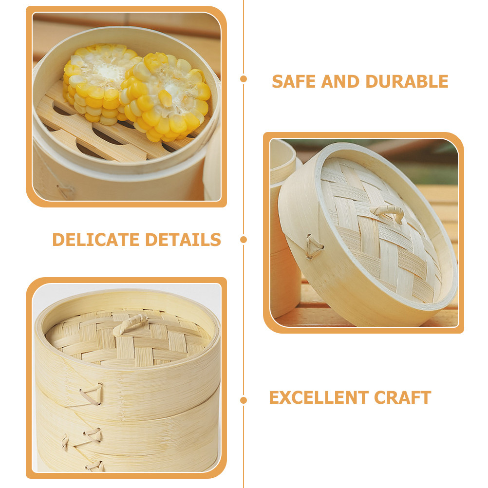 1Set Smooth Edge Bamboo Steame – обзор и цена Bao Steamer Bamboo