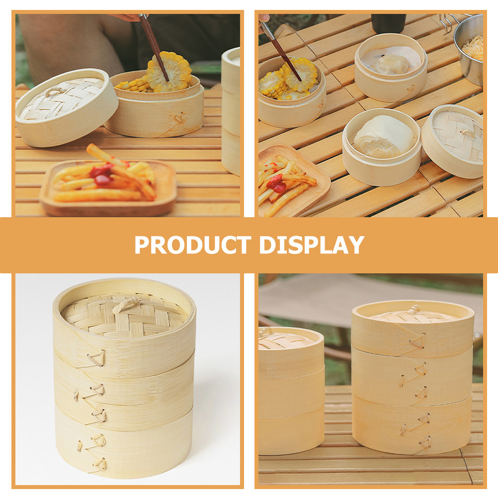 1Set Smooth Edge Bamboo Steame – обзор и цена Bao Steamer Bamboo